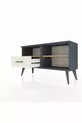 Commode Arges 2 étagères, 1 tiroir, Anthracite-Sapin/Mer de pierre