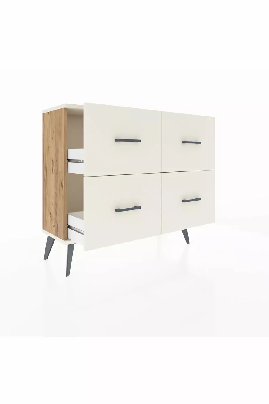 Commode Arges 4 tiroirs Pin-Pierre de Lune