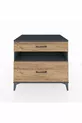 Commode Kronos à une étagère et deux tiroirs Anthracite-Pin