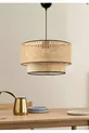 Plafonnier Lustre à 2 Niveaux en Rotin Naturel Hazeran pour Enfant Chambre à Coucher Salon Cuisine Hall