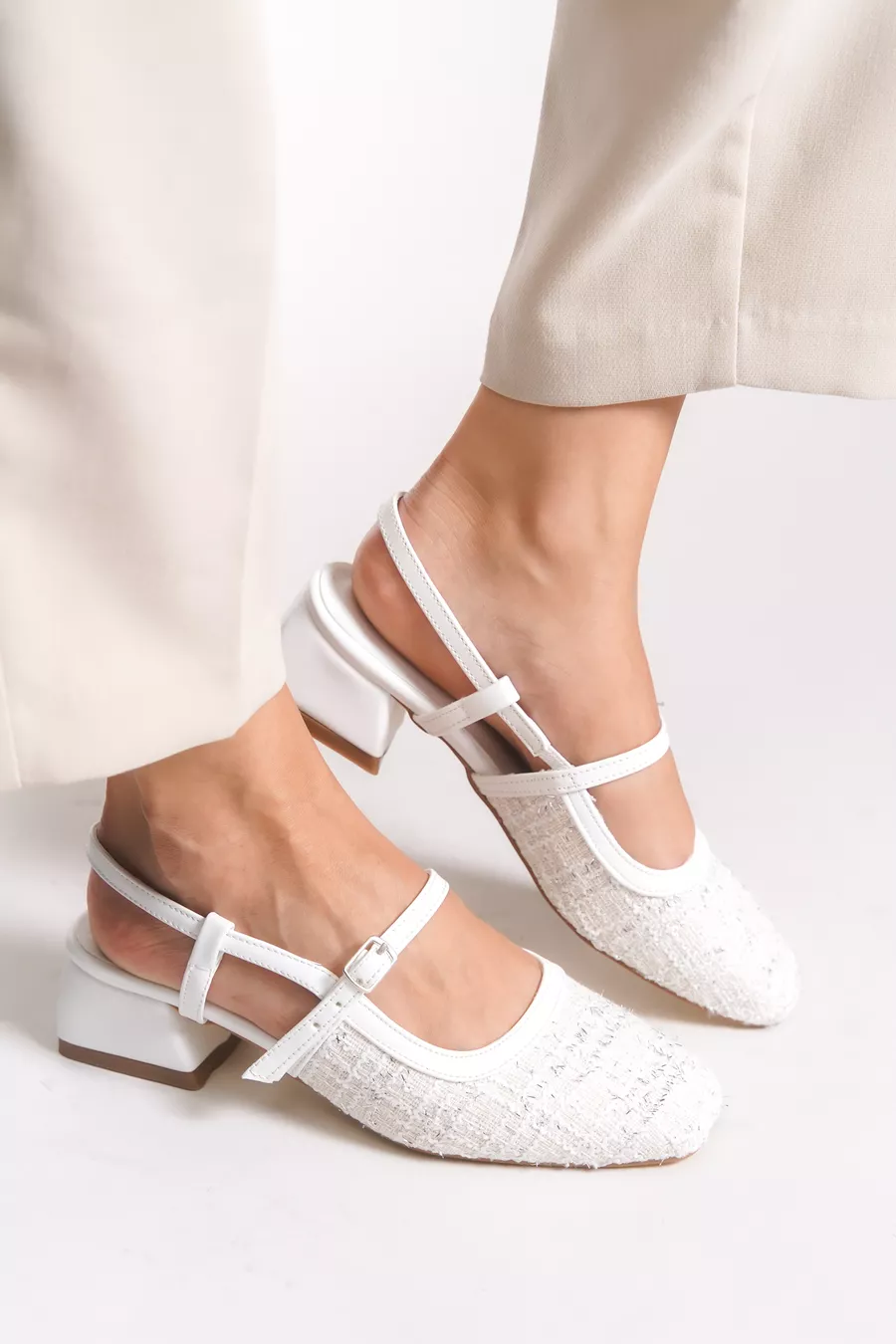 Chaussures à talons pour femmes Aanlarel  Blanc