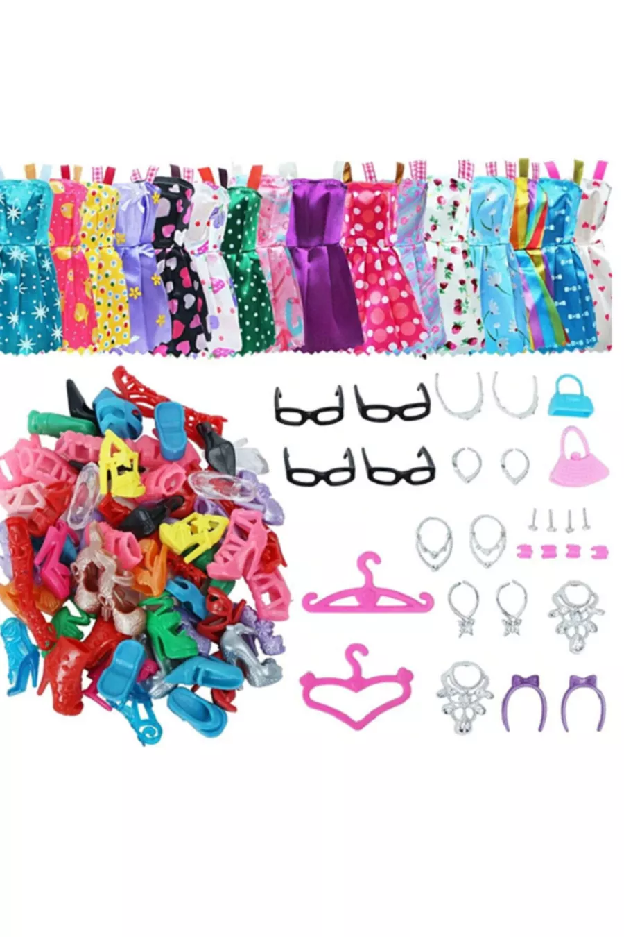  pièces de poupées et accessoires compatibles avec Barbie Frozen, comme sur l'image