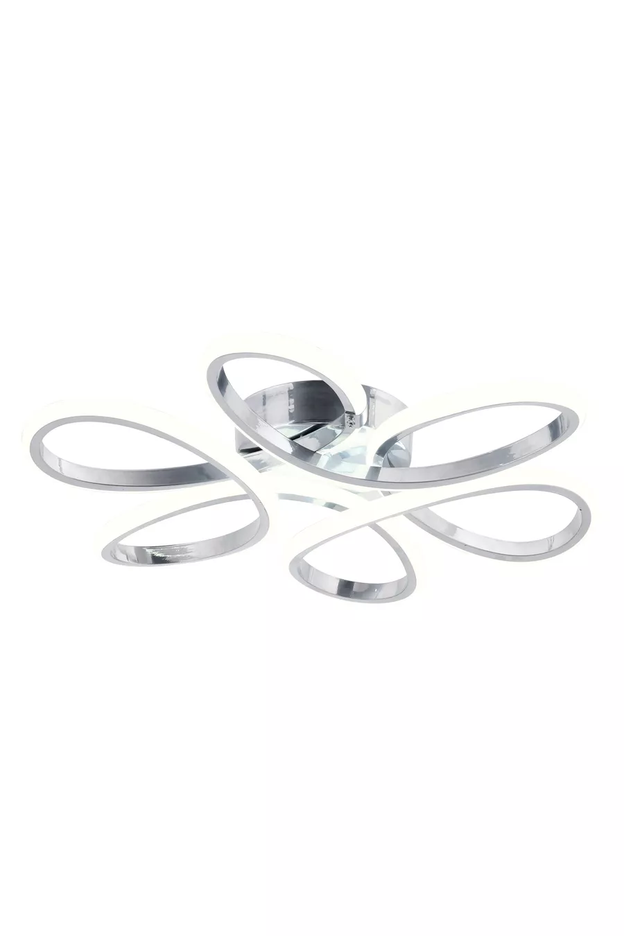 Plafonnier en chrome moderne Alis, lumière blanche pure au plafond, salon, cuisine, chambre à coucher, lustre LED
