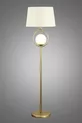 Lampadaire Odin à abat-jour crème avec verre blanc et effet vieilli simple
