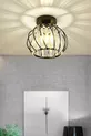 Plafonnier Lustre Bella Luce Modèle Noir en Métal avec Cristaux pour Salon, Cuisine, Chambre et Séjour