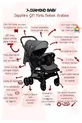 Poussette pour bébé réversible Antracyte Sapphire
