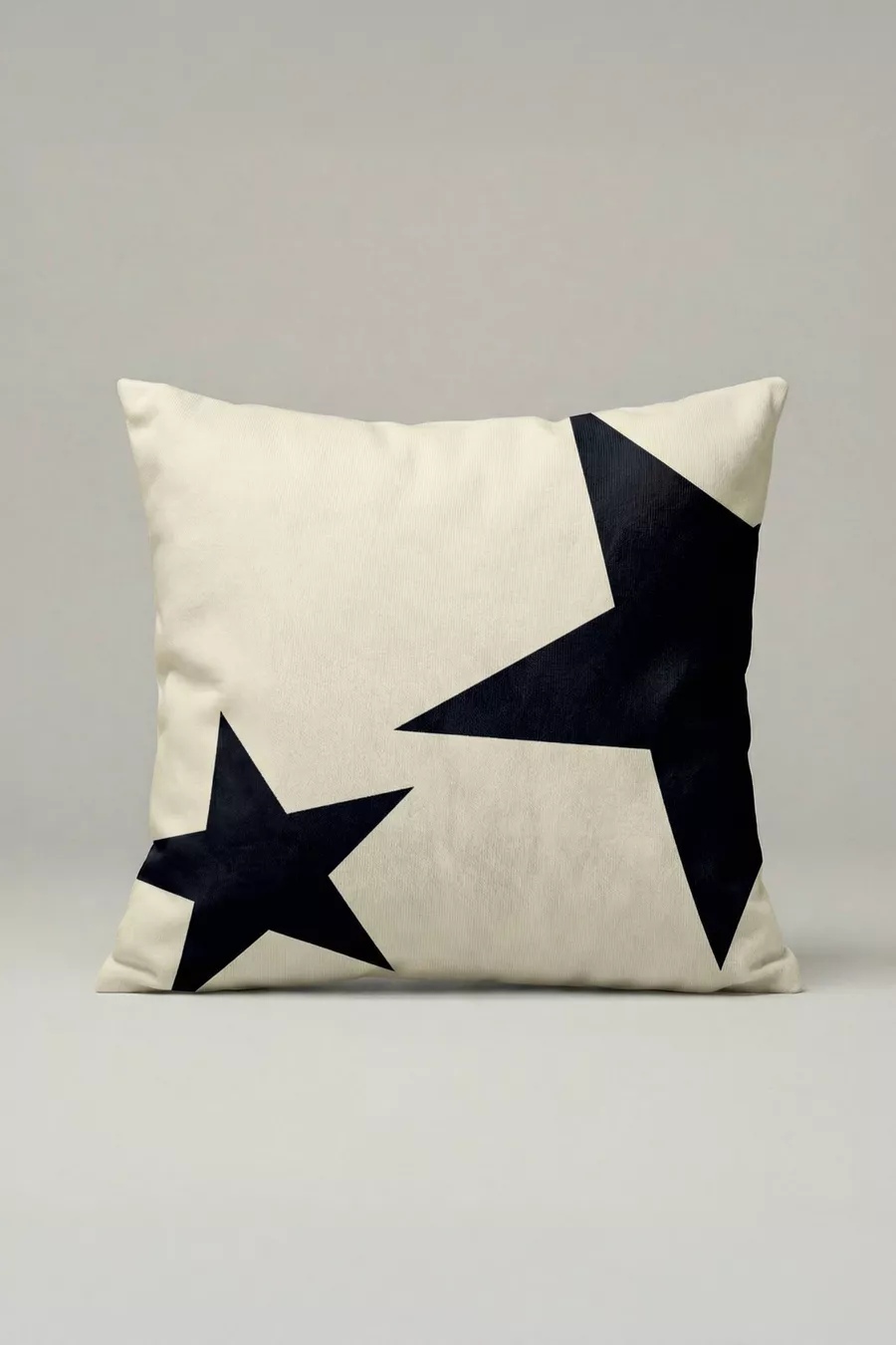Housse de coussin décorative moderne à motif contrasté noir  –  cm