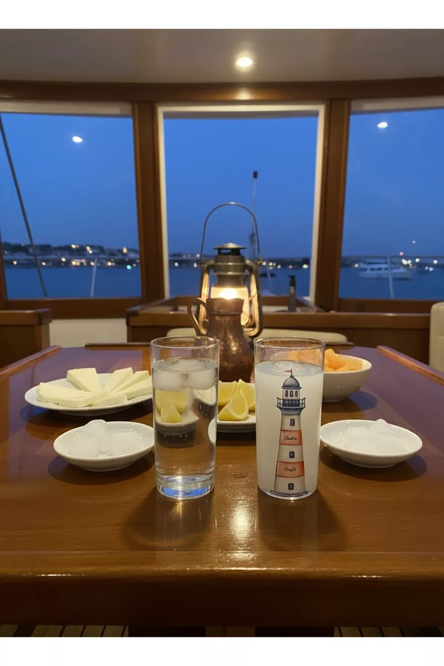 Verre à raki Marin incassable avec motif phare, lot de 2 - Type bateau et piscine, verre de marin