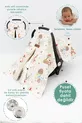 Coussin / Couverture Poussette Orthopédique pour Bébé, Ensemble de Poussette Avantageux en 2 Pièces, Style à Suspendre, Série Animaux