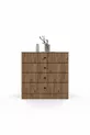 Commode Berlin - Pin Atlantique - Marron - 4 tiroirs