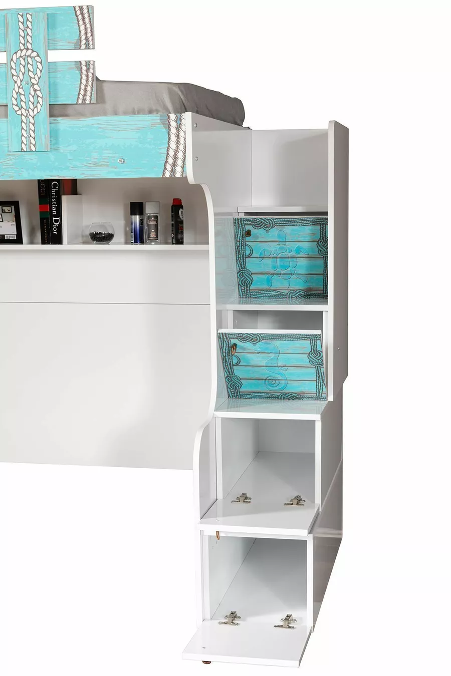 Lits superposés Ranza, armoire Summer Ranza avec 2 matelas Comfort