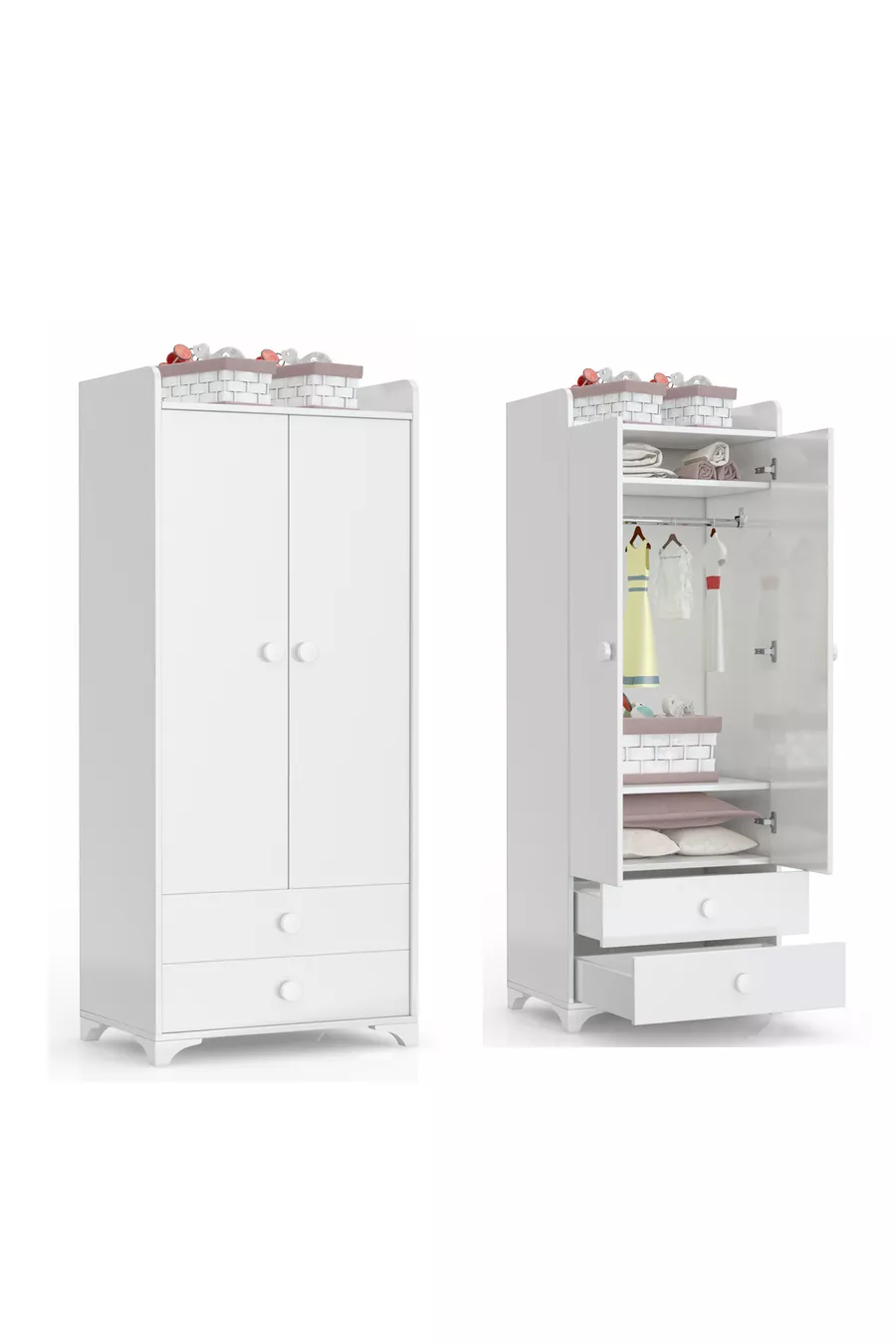 ENSEMBLE DE CHAMBRE DE BÉBÉ EXTENSIBLE SW A BLANC