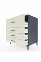 Commode Kronos 4 tiroirs Anthracite-Pierre de lune