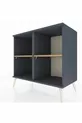 Commode Hyperion 2 étagères Anthracite-Anthracite/Sapin