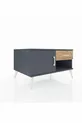 Commode Kronos avec une seule étagère, un tiroir et une porte, Anthracite-Anthracite/Pin