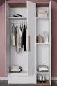 Ensemble Chambre d'Enfant Lit Coffre Tête de Lit & Armoire & Bureau & Commode - Blanc