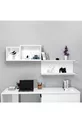 Chambre Jeune Akser Ensemble 4 pièces – Blanc (Bureau, Lit, Armoire, Étagère murale)