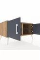Commode Kronos 2 étagères 2 portes Pin-Anthracite