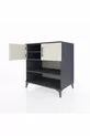 Commode Kronos 3 étagères 2 portes Anthracite-Pierre de lune