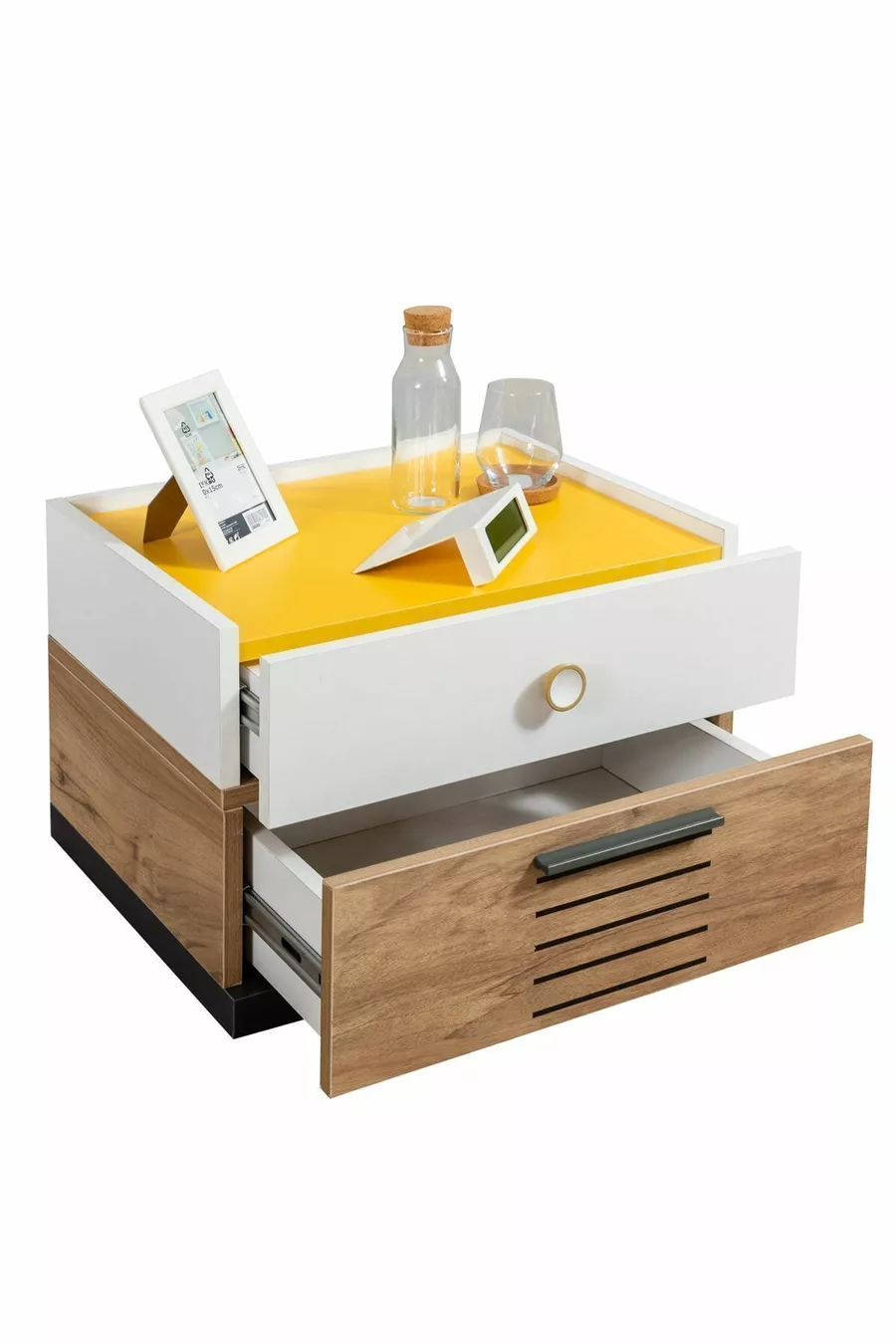 Chambre Jeune Relax - Armoire 4 Portes, Lit, Table de Chevet