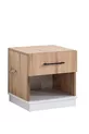 Chambre d'enfant Efes Armoire 3 Portes, Lit, Table de Nuit Noyer Crème