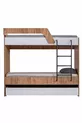 Lits superposés, lit superposé métallique à triple couche avec 3 matelas confort