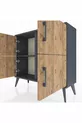 Commode Arges 2 étagères 4 portes Anthracite-Pin/Anthracite