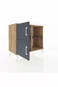 Commode Hyperion 2 étagères 2 portes Pin-Anthracite