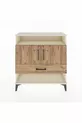 Commode Arges 3 étagères 1 tiroir 2 portes Pierre de lune-Épicéa