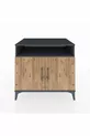 Commode Kronos 2 étagères 2 portes Anthracite-Sapin