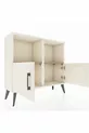 Commode Arges à 2 étagères et 2 portes, Pierre de lune / Pin