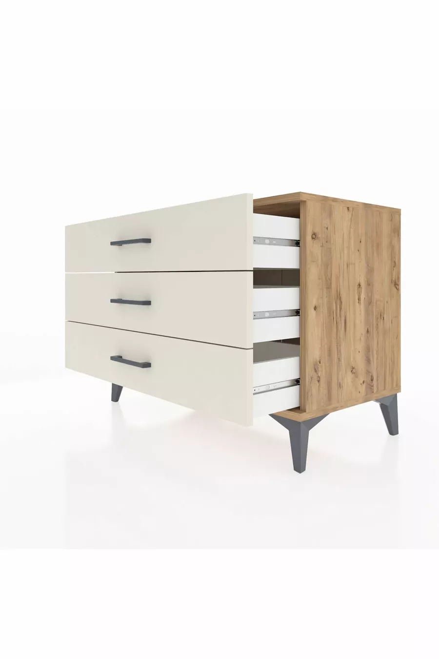 Commode Hyperion 3 tiroirs Pin-Ambre