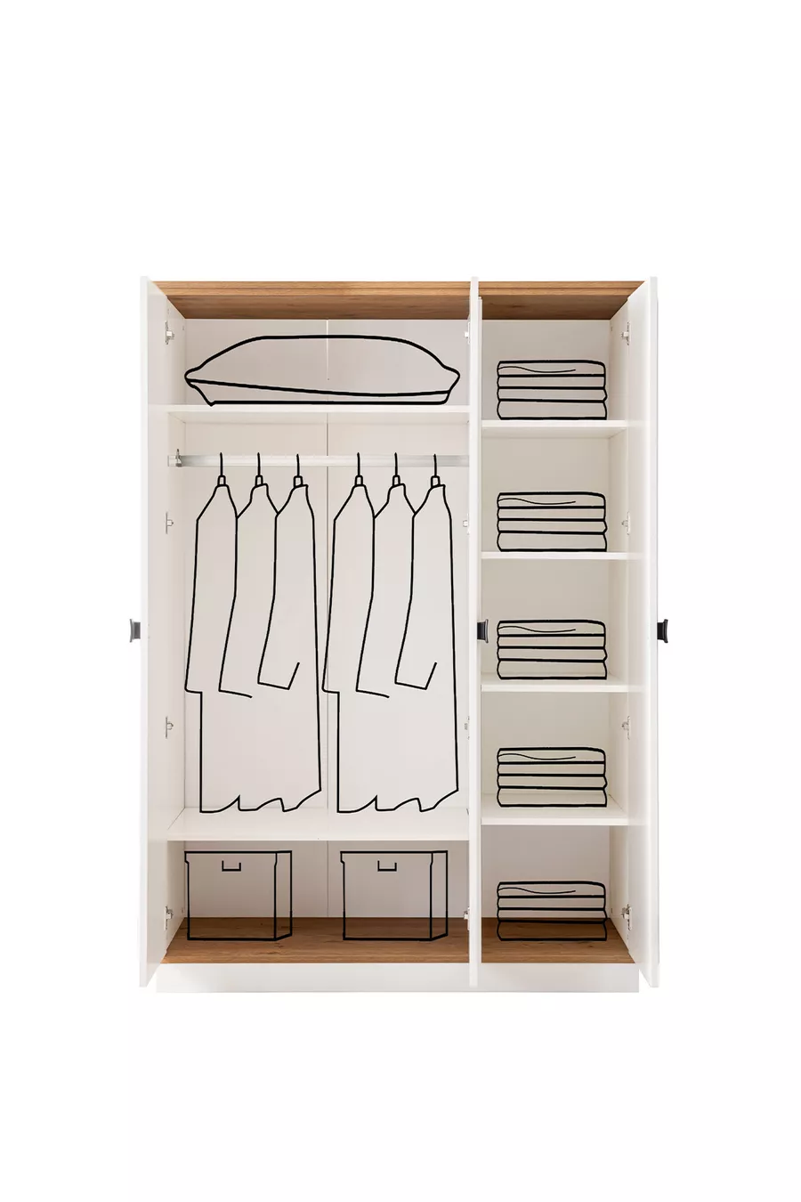 Lits superposés, Ensemble chambre d'enfant Zenit avec lit superposé + armoire à trois portes