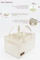 Set de soins pour bébé 3 pièces ; Organisateur maman-bébé en feutre, Tapis à langer imperméable, Sac à couches