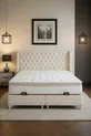 Matelas à ressorts ultra orthopédique avec rembourrage et soutien lombaire et dorsal en peluche, tissu en plumes de lapin ( cm)