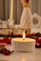Ensemble-cadeau de 5 pièces sur plateau décoratif : Vase, bougie parfumée, porte-bougie tealight, parfum d'ambiance