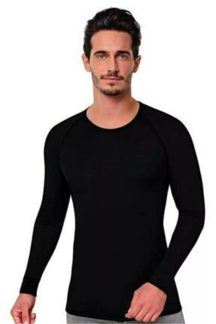 Haut thermique noir pour homme