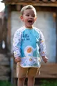 Bavoir imperméable à manches longues pour repas et activités avec motif éléphant bébé