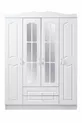 Armoire, Armoire à 4 portes MDF Country Nord, Blanche