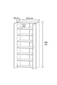 Armoire Retro-6 polyfonctionnelle à 7 étagères et 2 portes, blanche