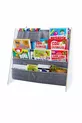 Bibliothèque en tissu Montessori pour maternelle, école, chambre d'enfant, en bois, lavable, gris