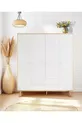 Armoire à tiroirs avec porte Tema 4 – Armoire à vêtements | Design scandinave, marron  cm