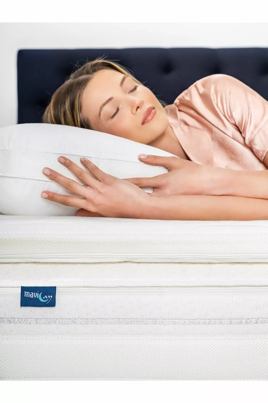 Topper 1.1 - Surmatelas Confort Amélioré - Mousse Douce Plume d'Oie - Housse Lavable avec Fermeture Éclair