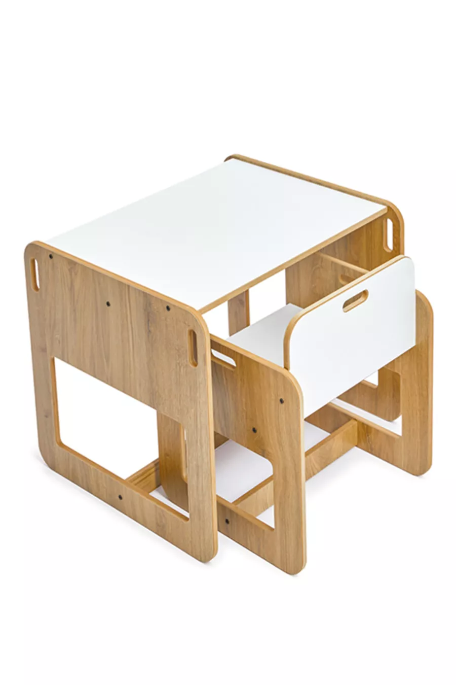 Table et chaise Montessori en bois pour activités et jeux pour enfants de 2 à 4 ans (1 table + 1 chaise)