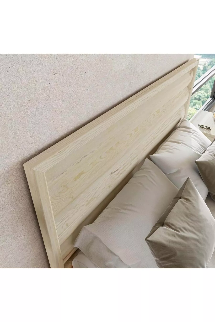Tête de lit en bois naturel Hüma Model (YTY)