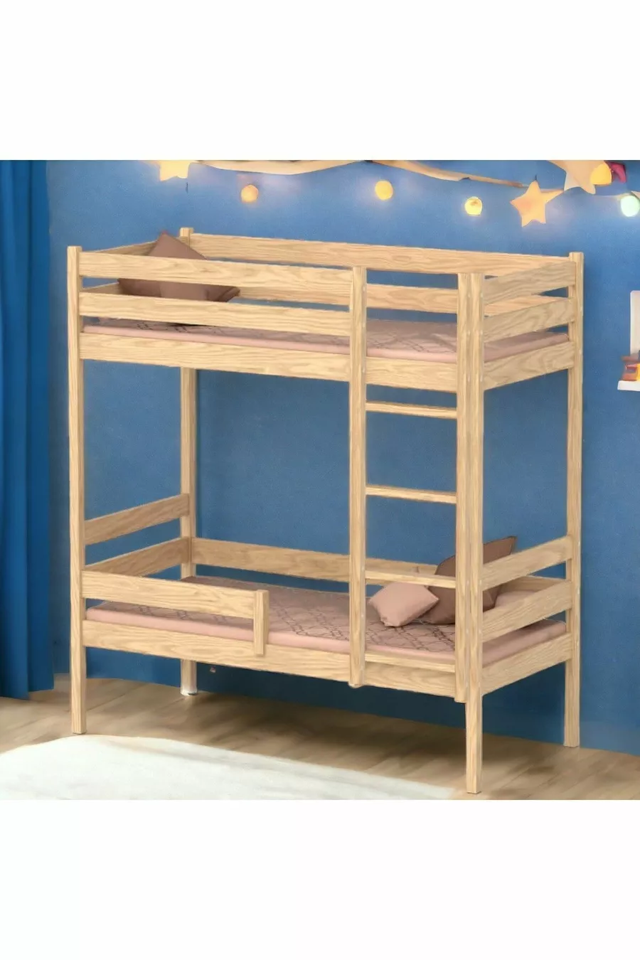 Lit superposé en bois pour enfants et adolescents Markaawm
