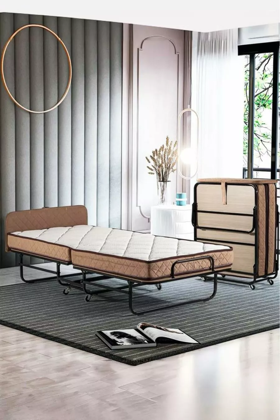 Niron Supreme Lit Pliable de Luxe et Cadre de Lit Lit Pliable Simple et Double