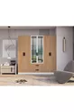 Valeria Armoire 6 Portes 2 Tiroirs Grande Armoire & Armoire à Miroir Pin Atlantique & Blanc