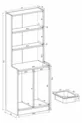 Armoire à Jouets Polyvalente Lisano Panier Multicolore