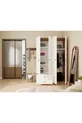 Armoire Marbella à 4 portes et 2 tiroirs, couleur Cerisier/Blanc
